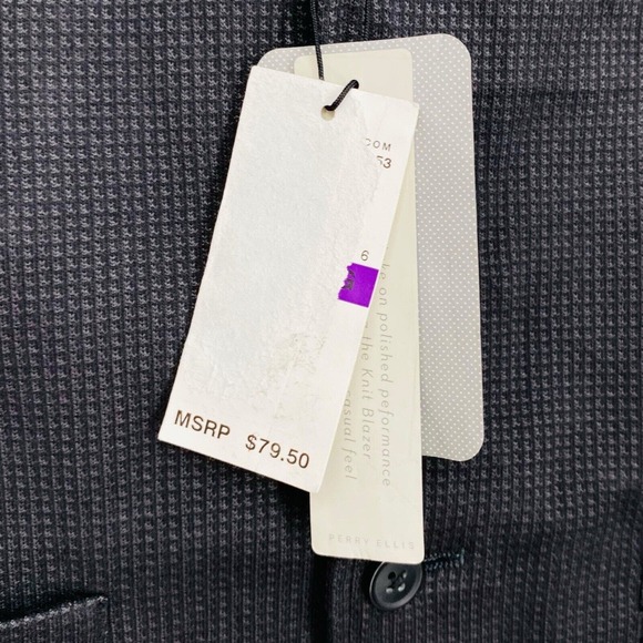 NWT Perry Ellis‎ Gray Slim Fit Sleeveless Suit Vest Men's Size XXLarge - Picture 6 of 10